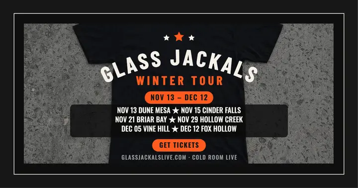 Glass Jackals winter tour tee post template