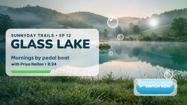 Sunnyday Trails glass lake morning thumbnail template