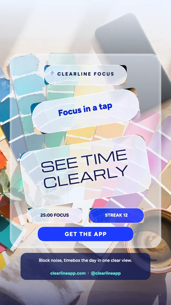 Clearline Focus glass lens story template