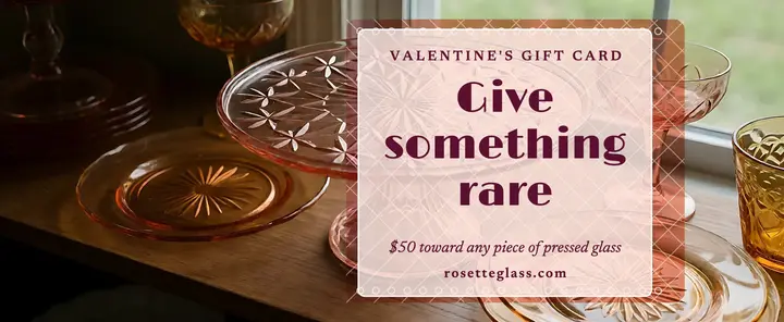 Rosette Glass Valentine's gift card template