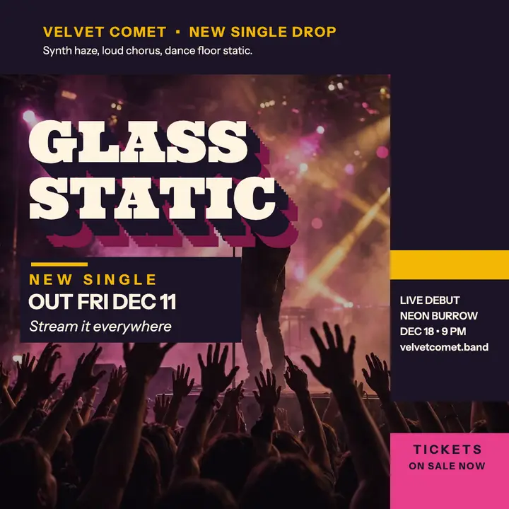 Velvet Comet Glass Static block type post template