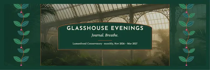 Glasshouse Evenings journaling series header template