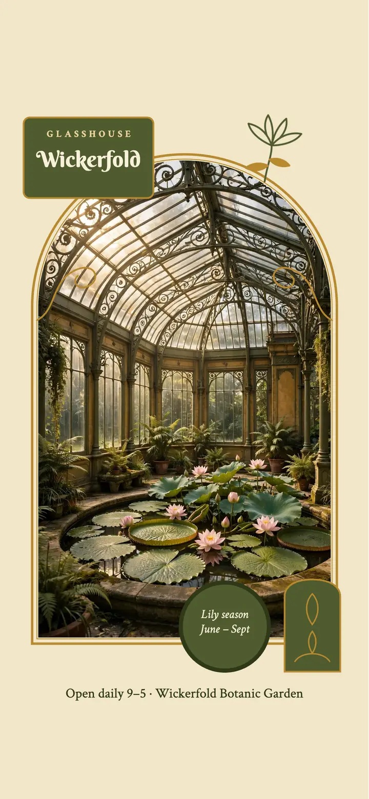 Wickerfold Glasshouse lily wallpaper template