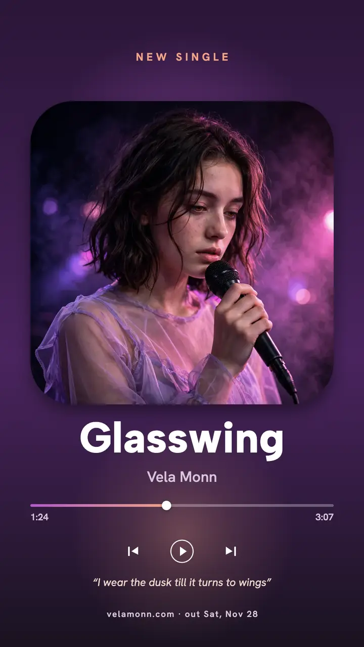 Glasswing single now-playing story template