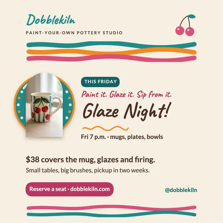 Dobblekiln glaze night pottery post template