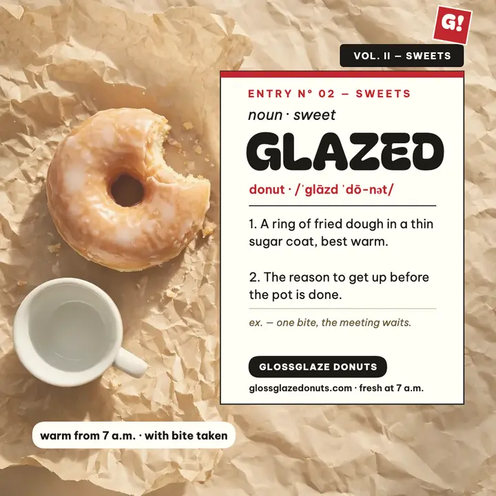 Glossglaze glazed donut dictionary post template