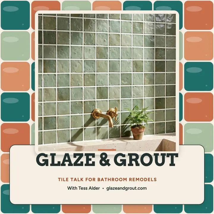 Glaze and Grout tile show podcast cover template
