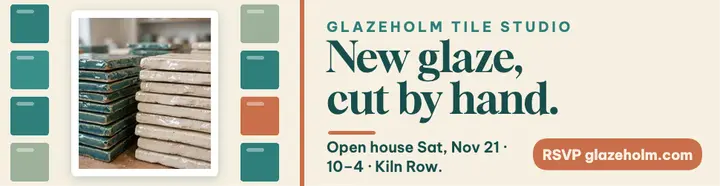 Glazeholm hand-cut glaze billboard: tile studio billboard template