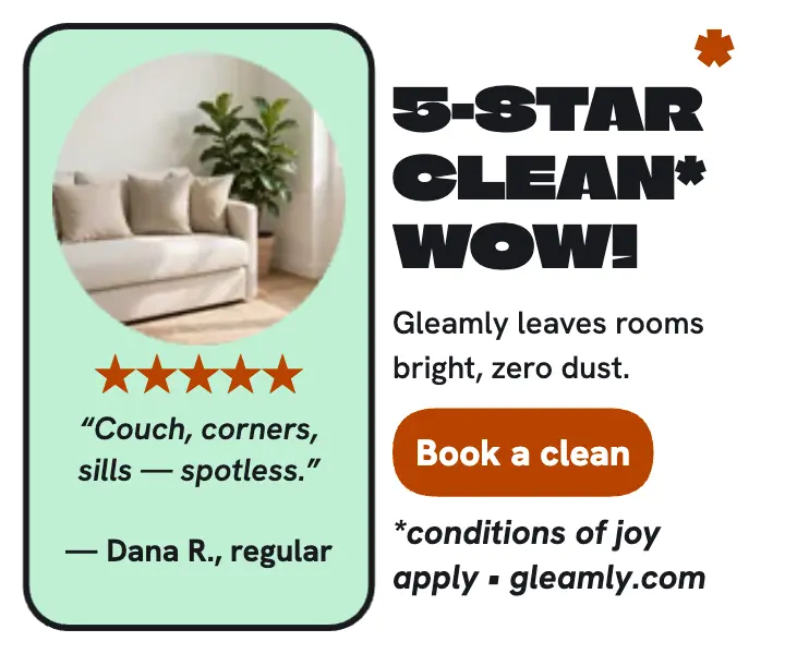 Gleamly five-star clean review ad template