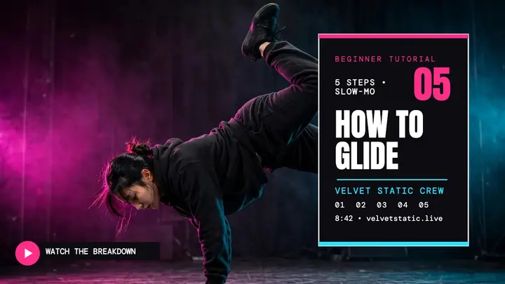 How to Glide dance tutorial thumbnail template