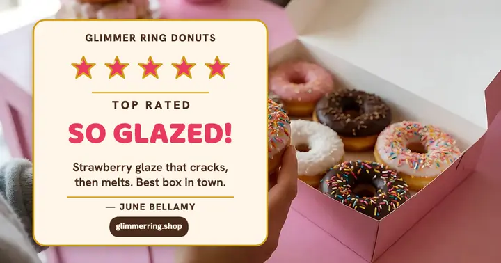 Glimmer Ring donut review post template