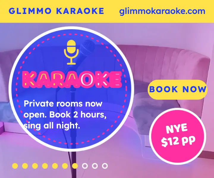Glimmo Karaoke lounge now open ad template