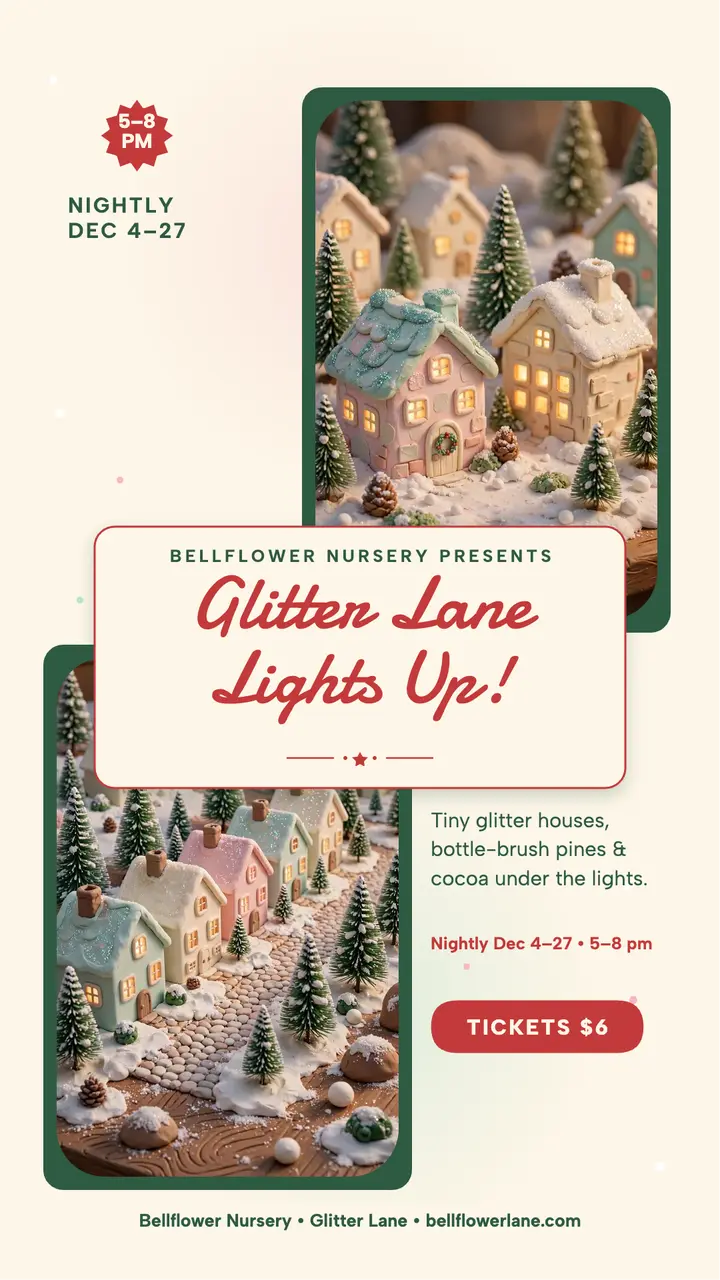 Glitter Lane holiday lights story template