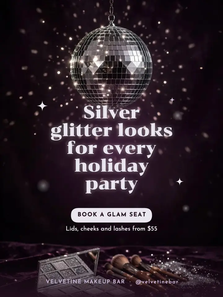 Velvetine Makeup Bar glitter looks post template