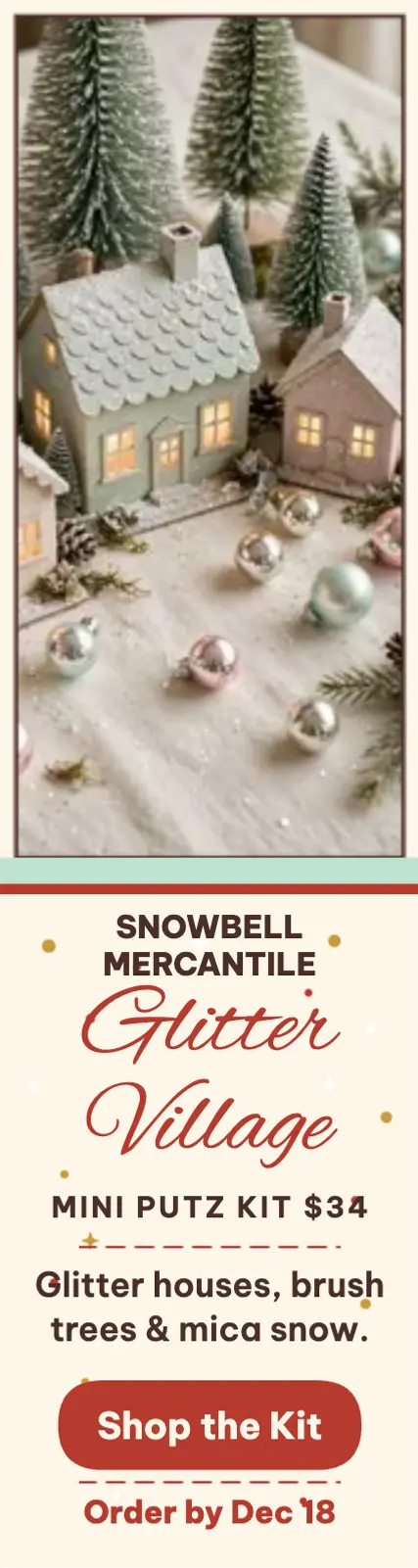 Snowbell glitter village kit skyscraper template