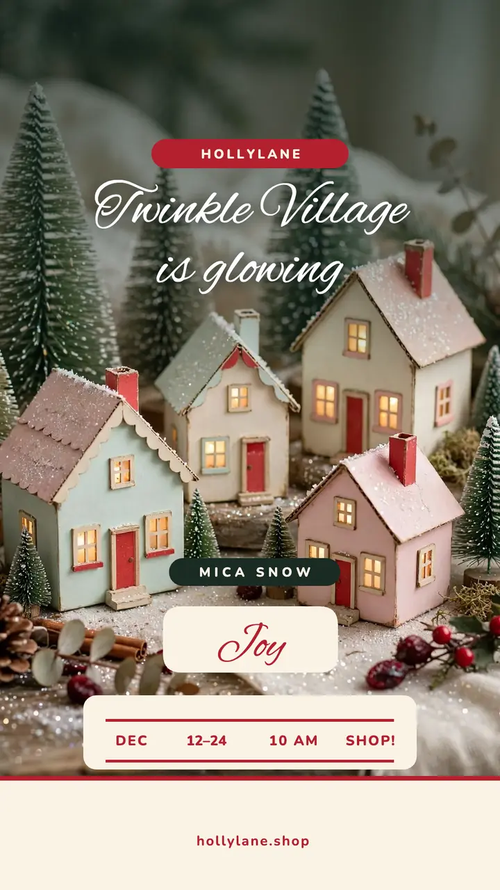 Hollylane Twinkle Village holiday story template