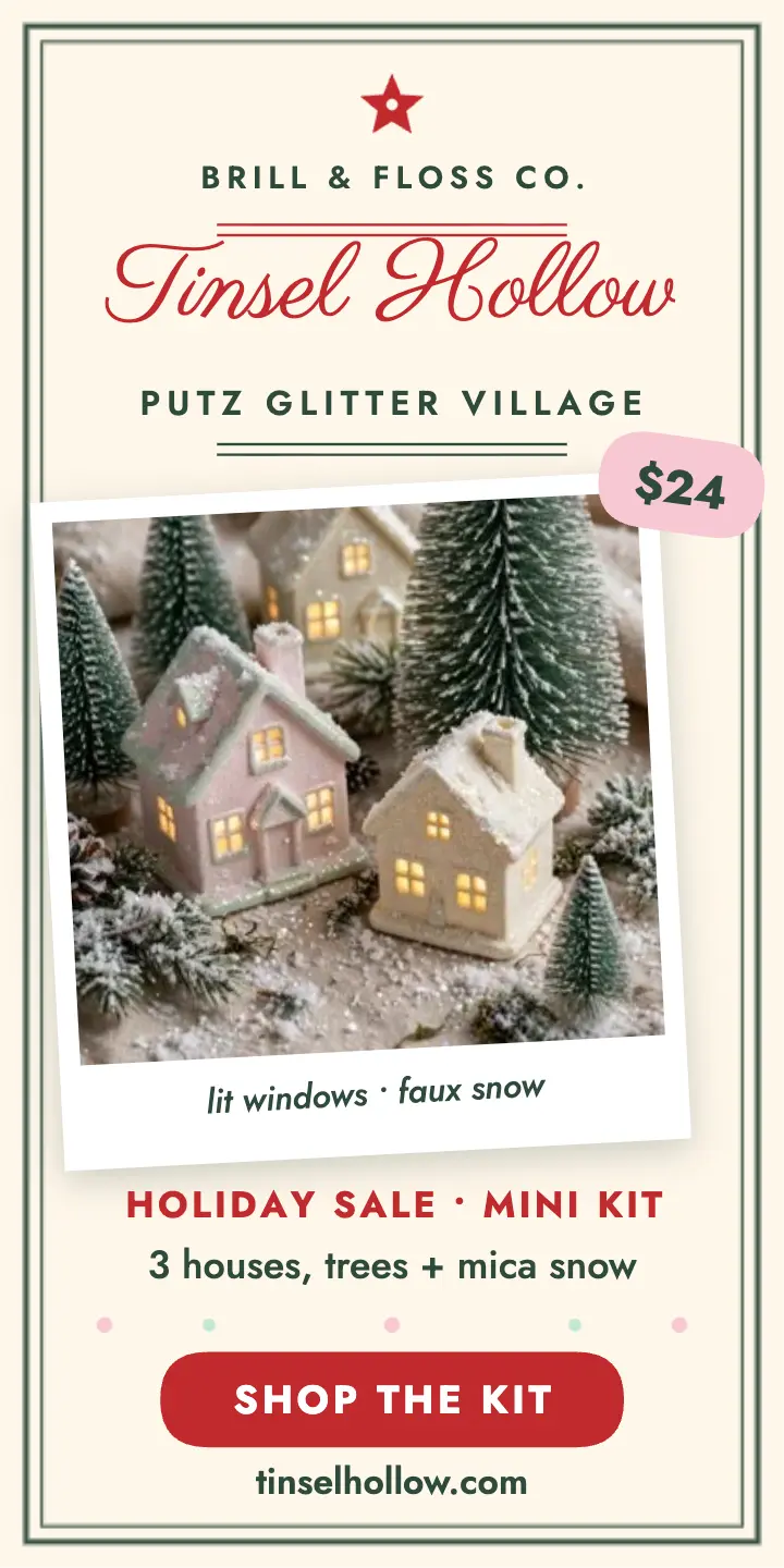 Tinsel Hollow putz kit sale half-page ad template