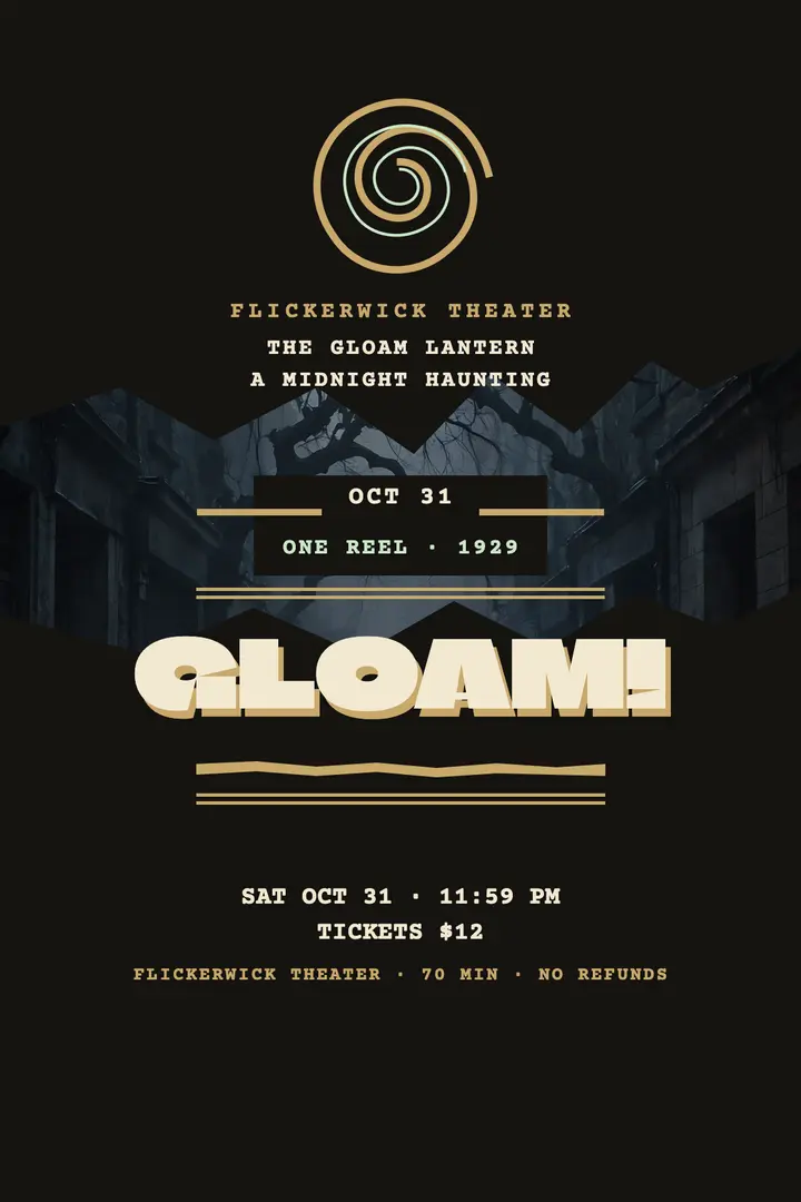 Gloam Lantern midnight horror poster template