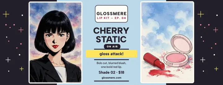 Glossmere anime lip cover: anime lipstick cover template
