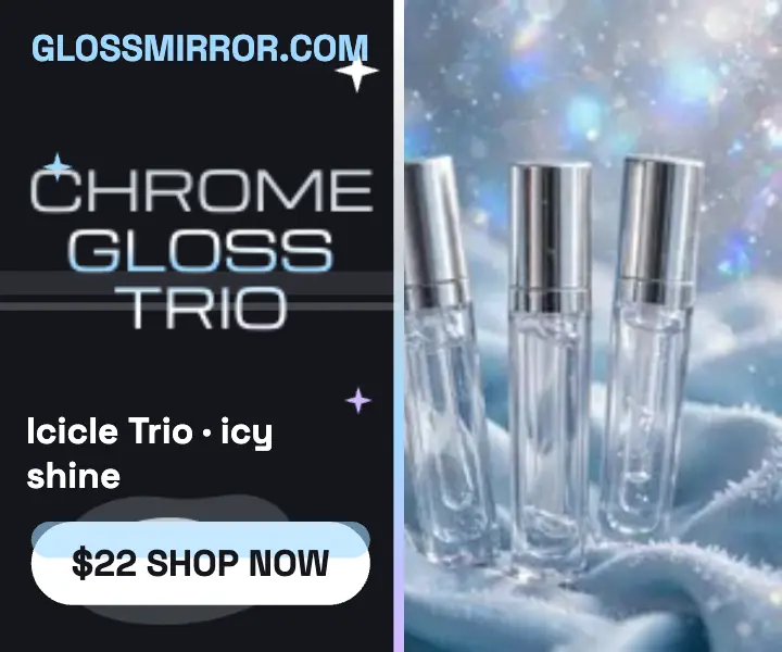 Glossmirror chrome trio ad template