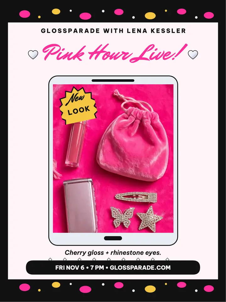 Glossparade pink hour glam party post template