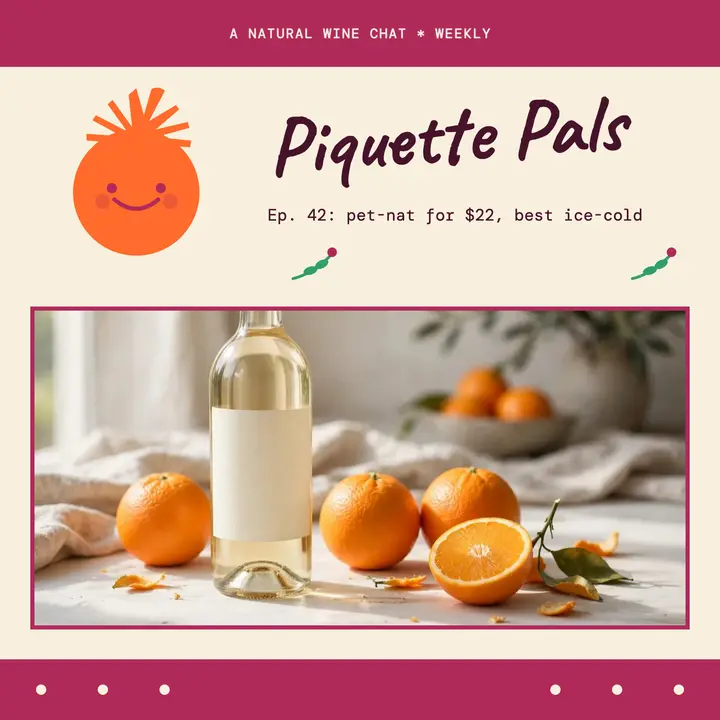 Piquette Pals natural wine podcast cover: wine podcast cover template