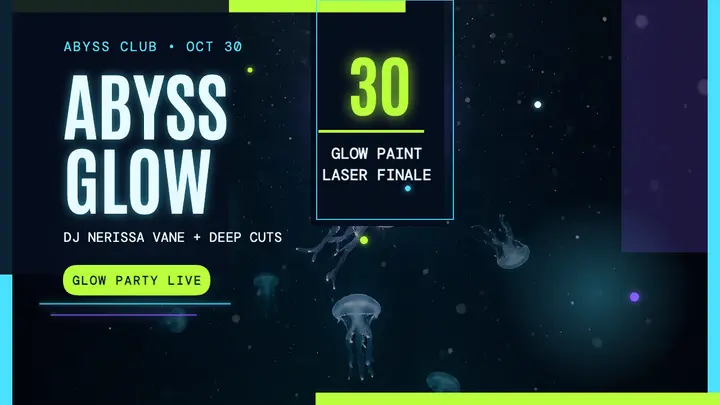 Abyss Glow DJ night thumbnail template