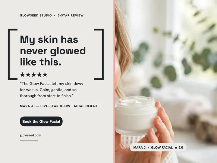 Glowseed glow facial review slide template