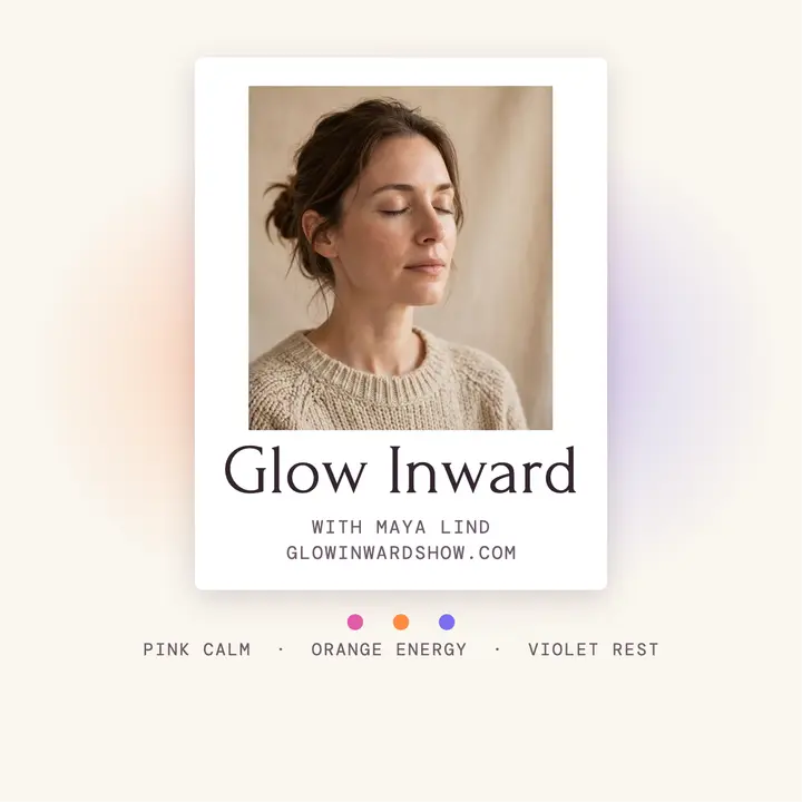Glow Inward morning wellness podcast cover template