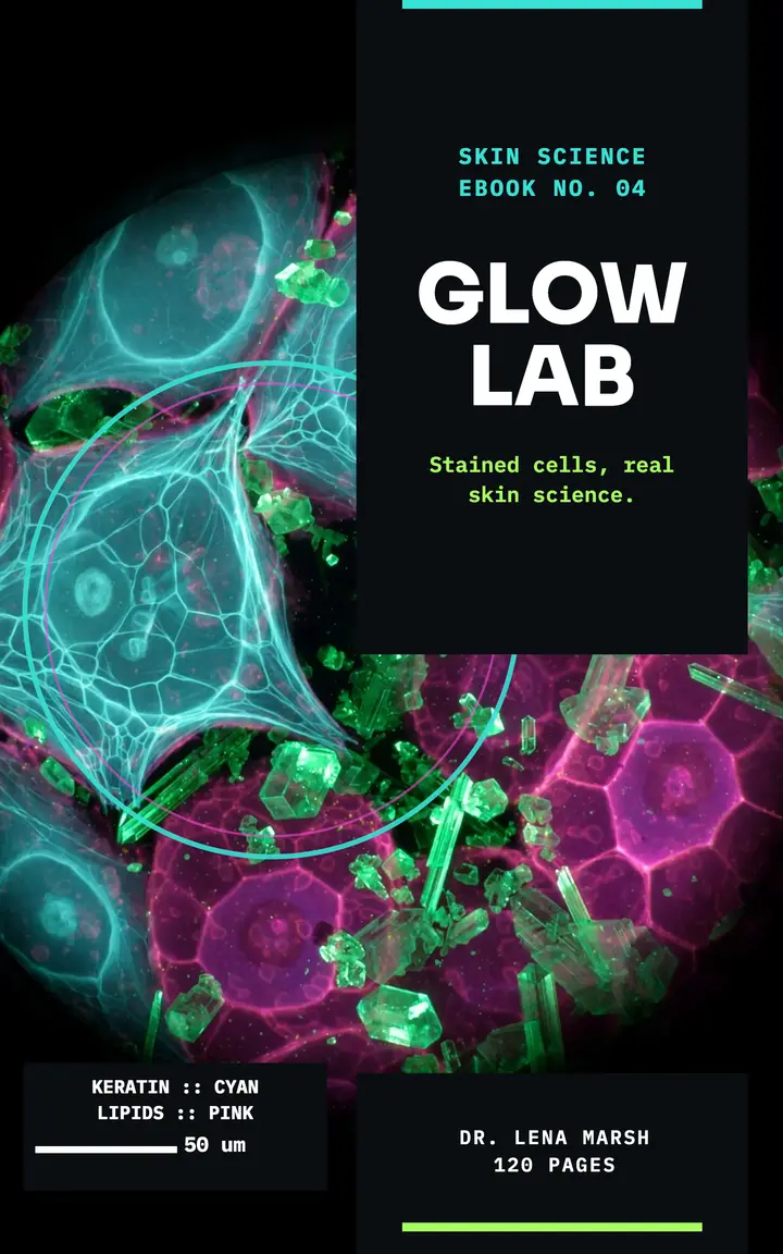 Glow Lab skincare science ebook cover template