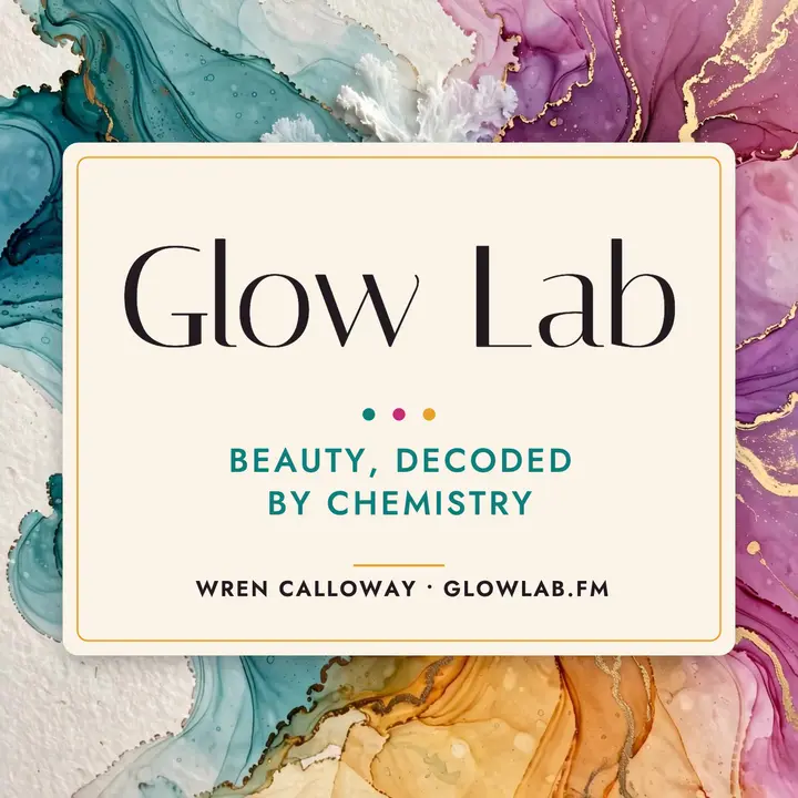 Glow Lab beauty chemistry podcast cover template