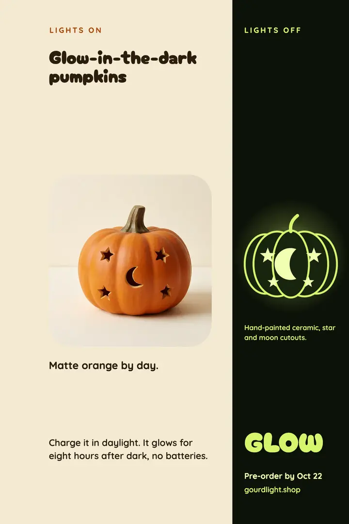 Gourdlight glow pumpkins template