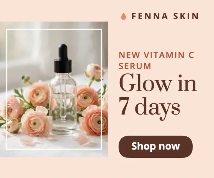 Glow serum display ad template