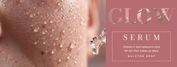 Glow serum skincare cover template