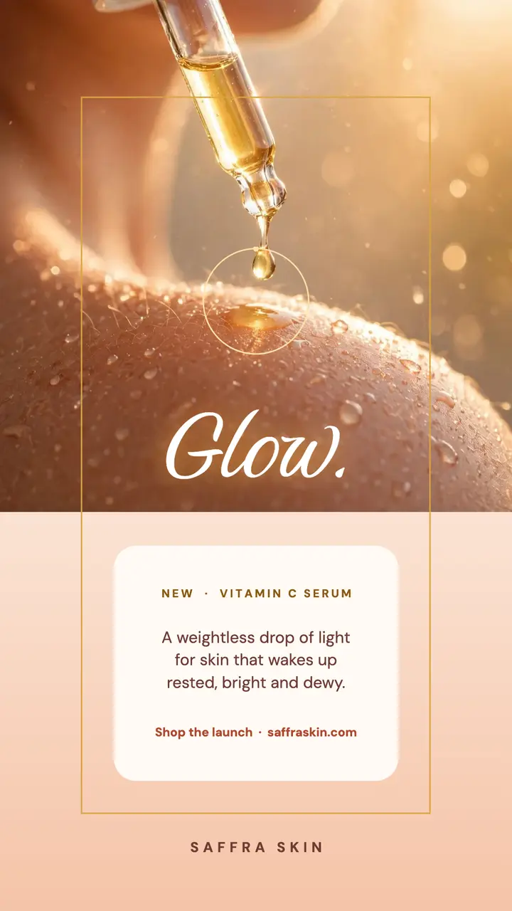 Glow Serum story template
