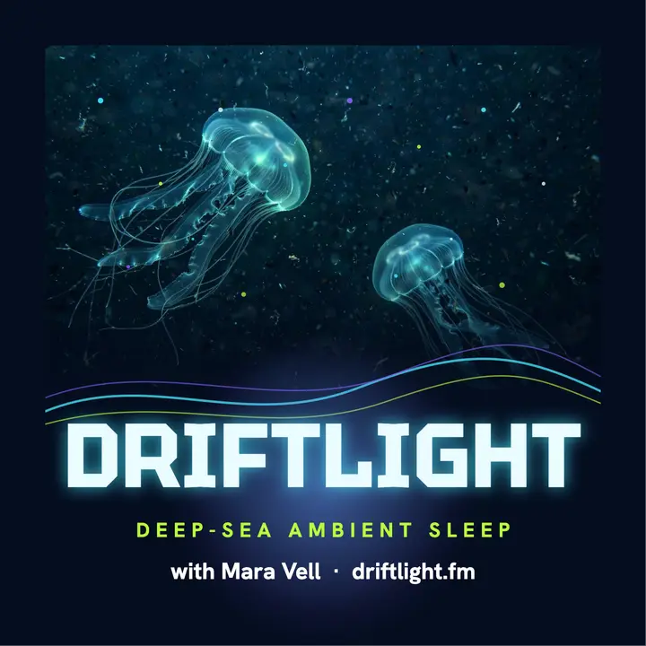 Driftlight deep-sea sleep podcast cover template