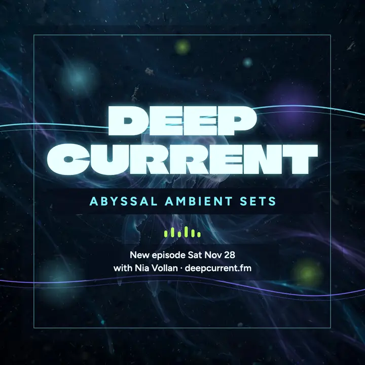 Deep Current glowing abyss podcast cover template