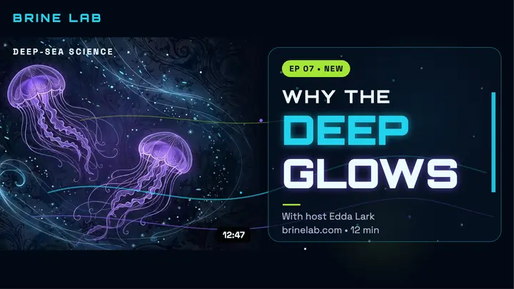 Glowing deep sea video thumbnail template