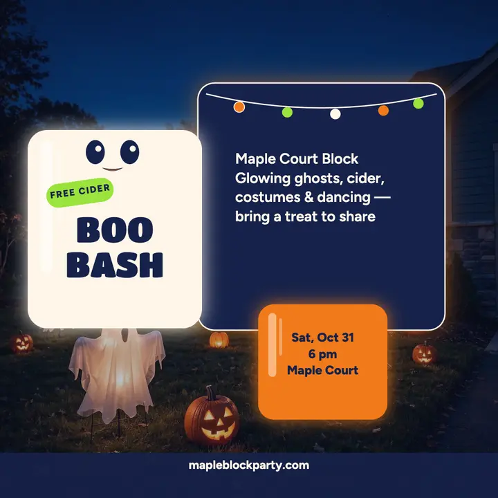 Glowing ghost block party post template