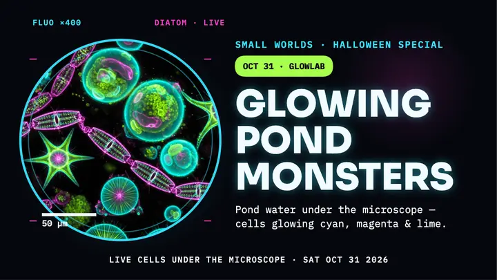 Glowlab glowing pond monsters thumbnail template