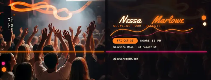 Glowline DJ night light trails cover template