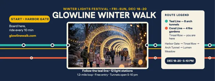 Glowline Winter Walk transit cover template