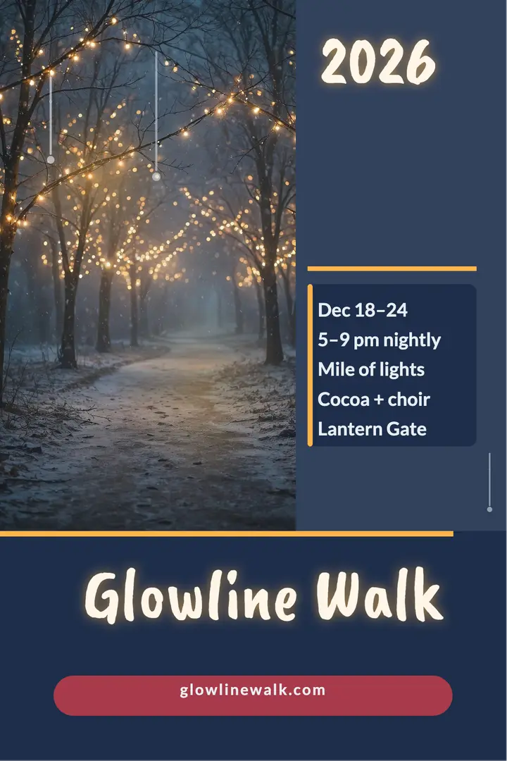 Glowline Walk winter lights poster template