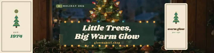 Glowmantel ceramic tree Etsy banner: ceramic christmas tree banner template