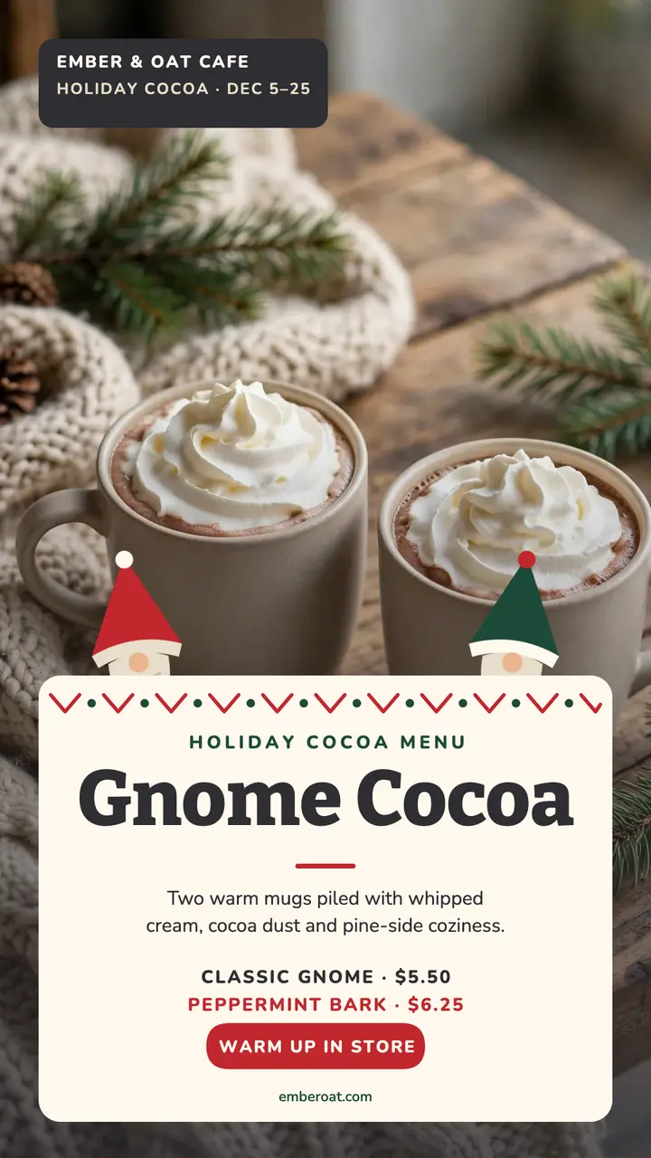 Ember and Oat gnome cocoa story template