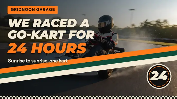 Gridnoon Garage 24-hour go-kart thumbnail template