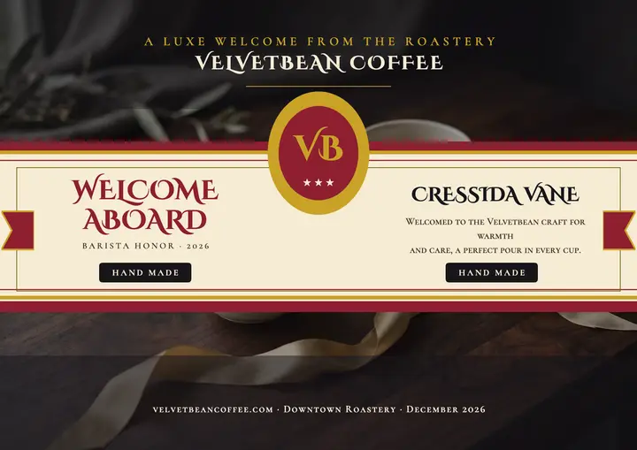 Velvetbean gold crest welcome certificate template
