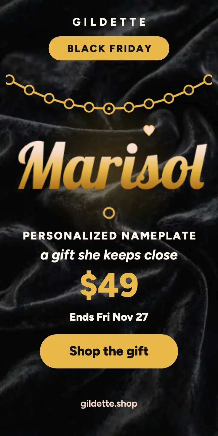Gildette Marisol nameplate gift ad template
