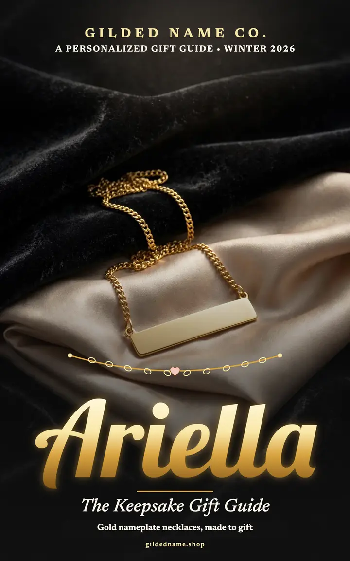 Gold nameplate gift guide ebook template