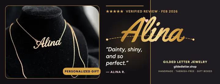 Gilded Letter nameplate review cover template